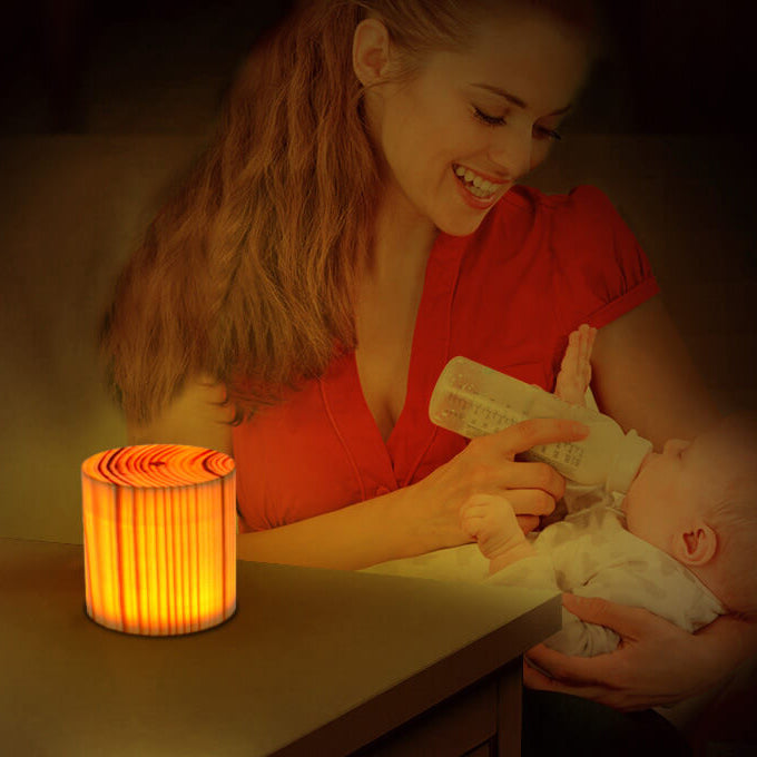 Creative Wooden LED Touch Night Light Table Lamp
