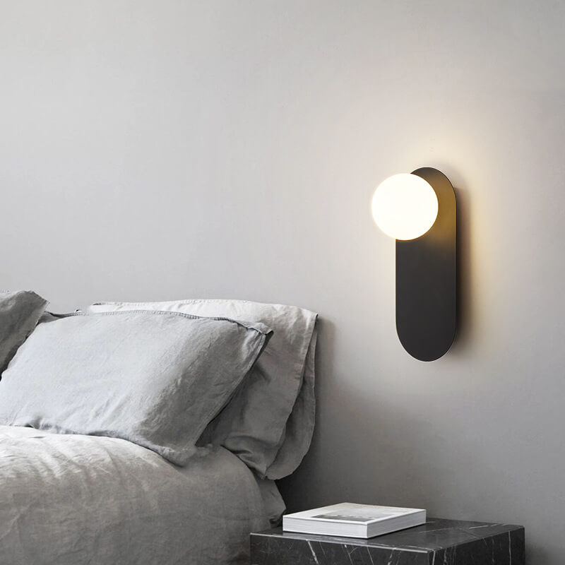 Nordic Minimalist Glass Ring Base Wall Sconce — 1-Light Modern Lamp