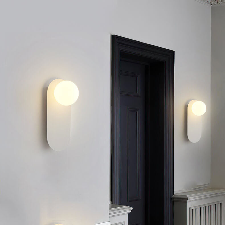 Nordic Minimalist Glass Ring Base Wall Sconce — 1-Light Modern Lamp