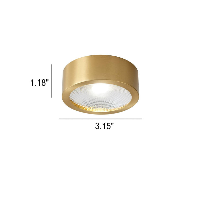 Nordic Light Luxury All-Copper Ultra-Thin LED Flush-Mount Ceiling Light