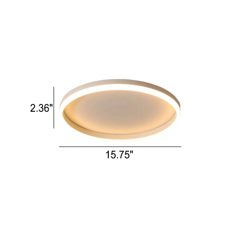 Nordic Minimalist Circular Ring LED Flush Mount Ceiling Light with Iron & Acrylic