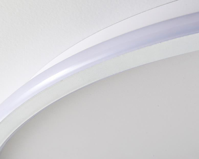 Sleek Modern Acrylic Round LED Flush-Mount Ceiling Fan with Integrated Light