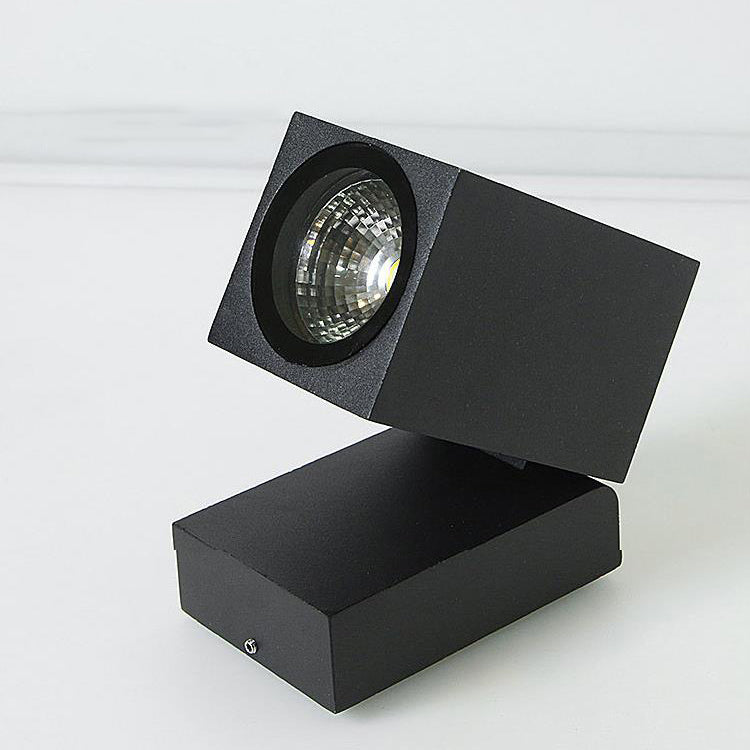 Modern Outdoor Waterproof Square LED Spotlight with Adjustable Angle – Garden Wall Sconce Lamp