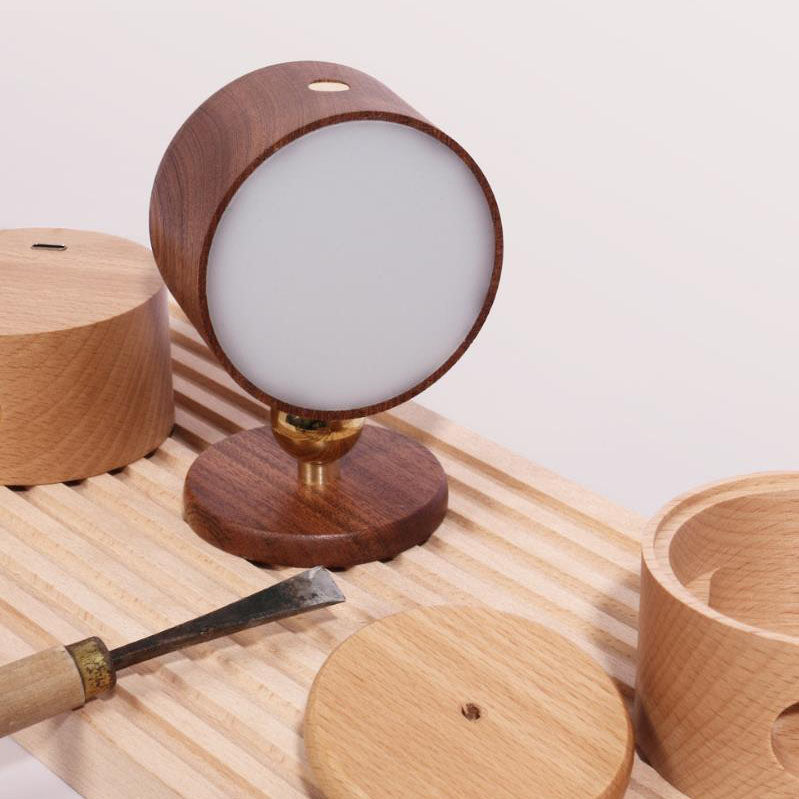 Minimalist Wooden USB Rechargeable Touch Night Light — Magnetic LED Wall Sconce Lamp