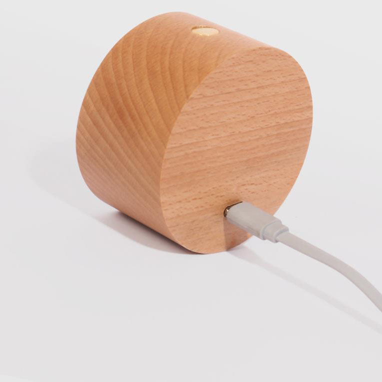 Minimalist Wooden USB Rechargeable Touch Night Light — Magnetic LED Wall Sconce Lamp
