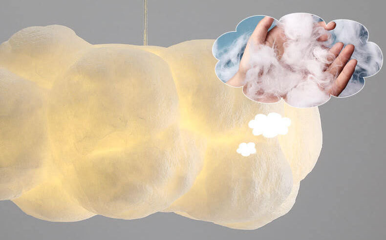 Floating Cloud LED Pendant Light - 1-Light, Modern Cloud Design