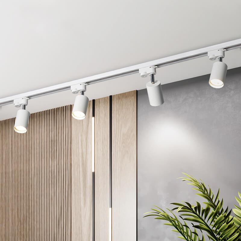 Modern Tubular LED Track Lighting Fixture - Flush Mount, 3/4/5-Light Options