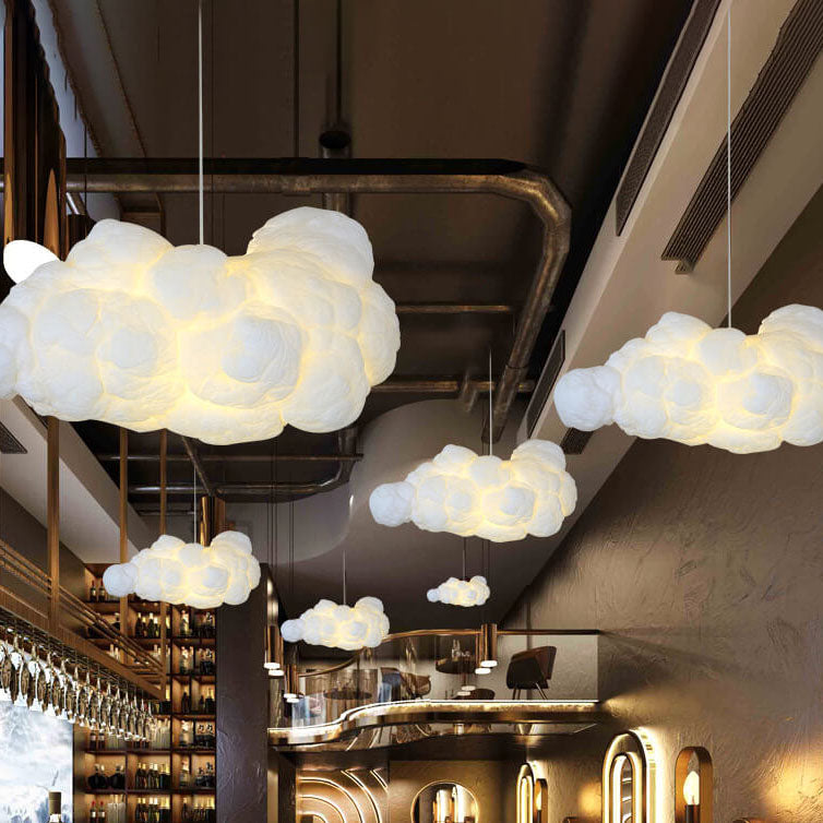 Floating Cloud LED Pendant Light - 1-Light, Modern Cloud Design