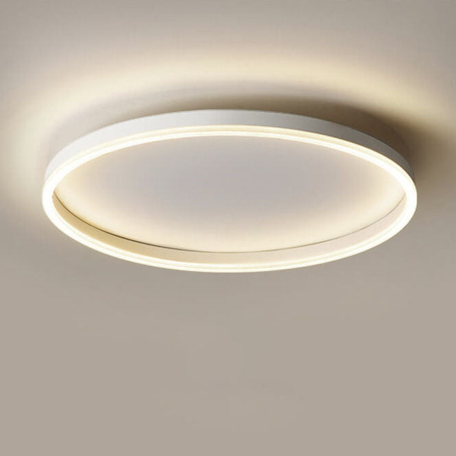 Nordic Minimalist Circular Ring LED Flush Mount Ceiling Light with Iron & Acrylic