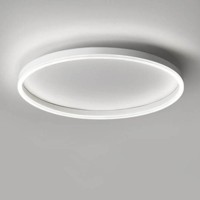 Nordic Minimalist Circular Ring LED Flush Mount Ceiling Light with Iron & Acrylic