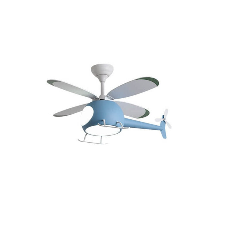 Charming Cartoon Aircraft LED Ceiling Fan Light with Downrods