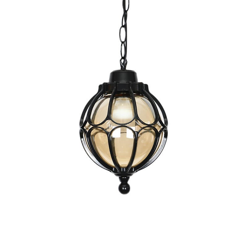 Stylish European Retro Spherical 1-Light Outdoor Waterproof Pendant Light