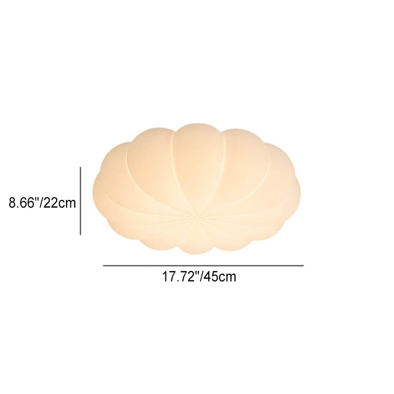 Nordic Contemporary Kids' Flower LED Flush Mount Ceiling Light with PE Shade for Bedroom