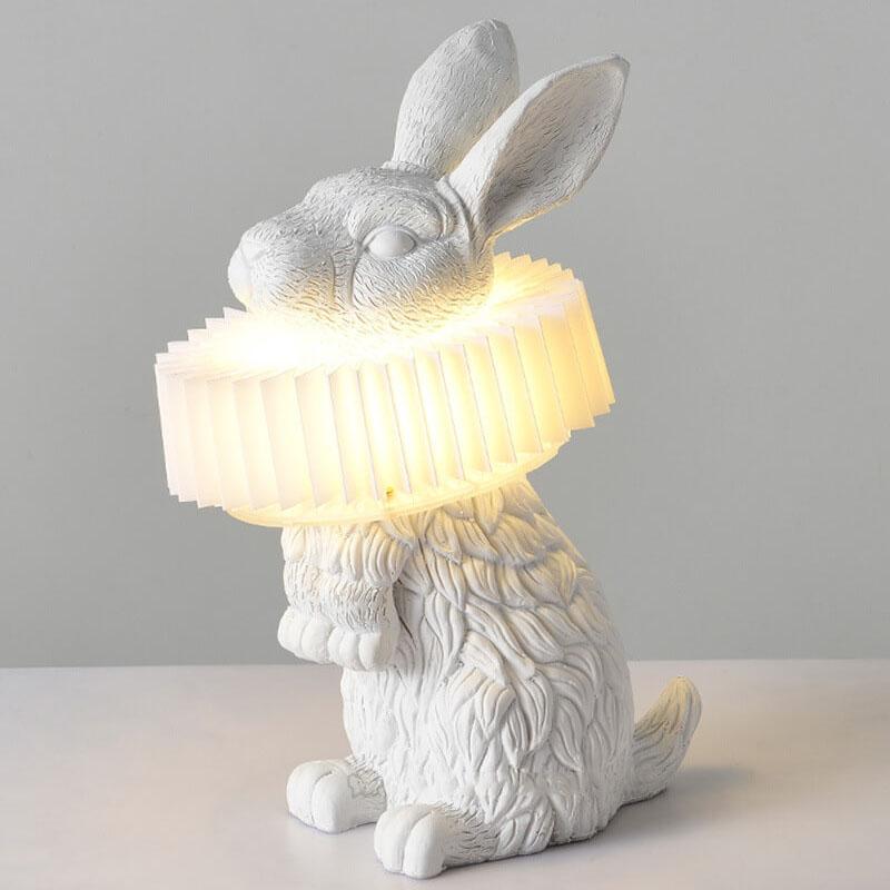Contemporary Resin Rabbit LED Table Lamp - One-Light Creative Home Accent