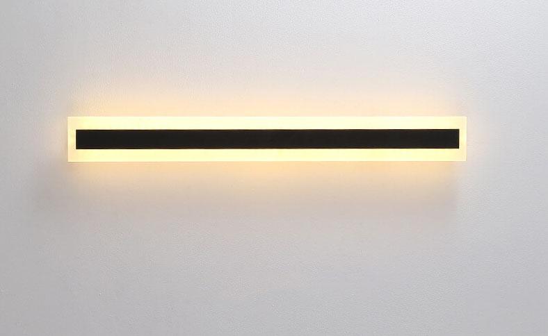 Sleek Elongated Bar 1-Light LED Outdoor Wall Light – Waterproof Acrylic Fixture