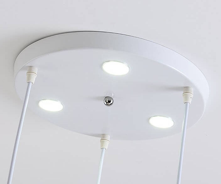 Nordic Gradient Glass Orb Three-Light Island Chandelier