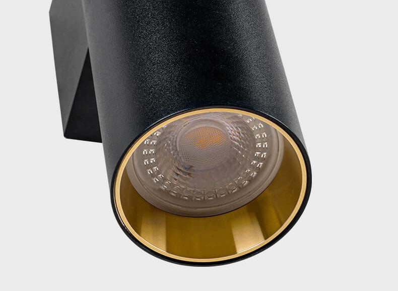 Sleek Aluminum 2-Light Cylindrical Wall Sconce Lamp