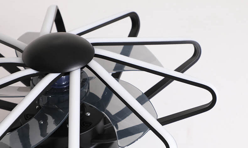 Nordic Cage-Style LED Ceiling Fan Light, Semi-Flush Mount Fixture