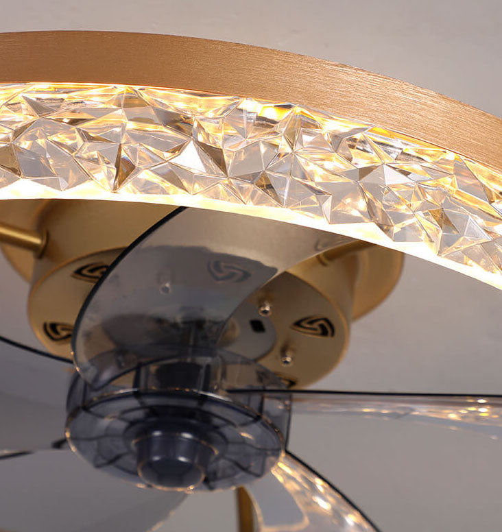 Contemporary Circle Ring LED Ceiling Fan Light – Semi-Flush Mount