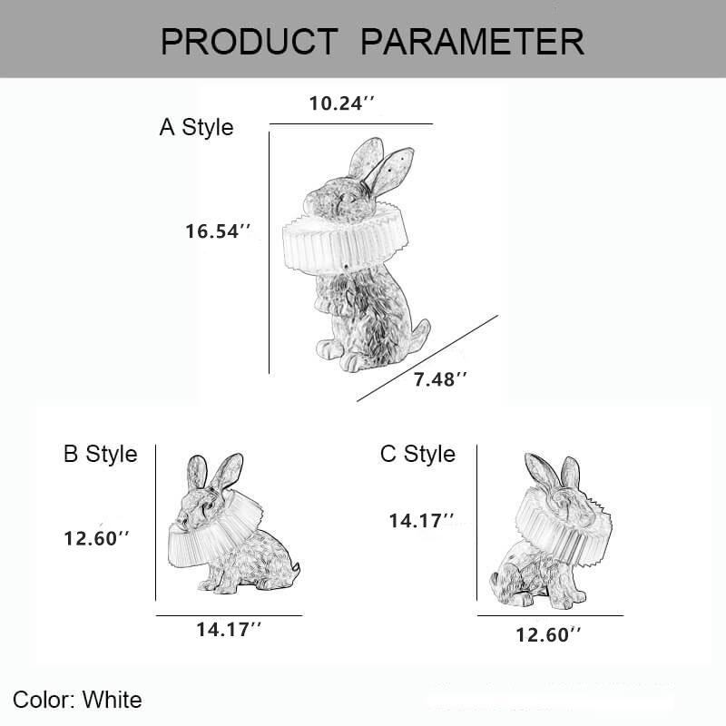 Contemporary Resin Rabbit LED Table Lamp - One-Light Creative Home Accent