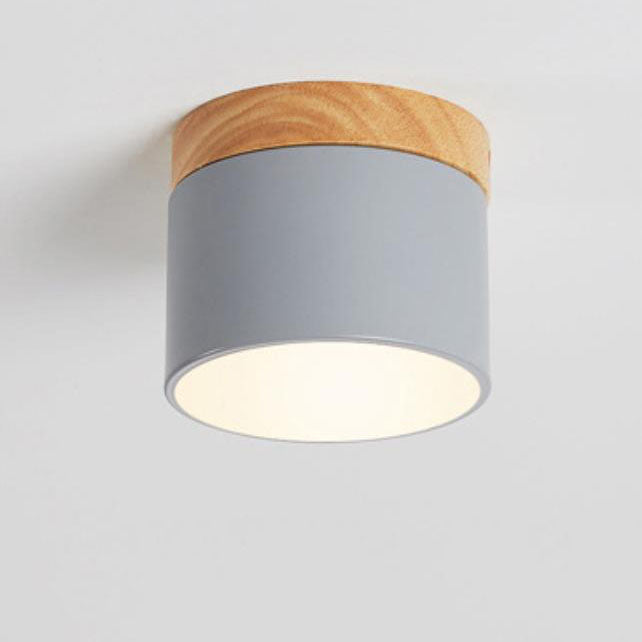Chic Scandinavian Macaroon Solid Color LED Flush-Mount Ceiling Light