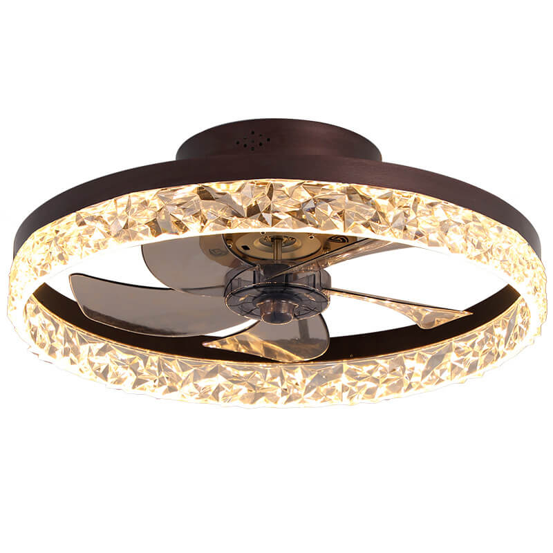 Contemporary Circle Ring LED Ceiling Fan Light – Semi-Flush Mount