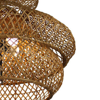Retro Rattan Weaving 3-Tier Chandelier – 4- or 6-Light Fixture