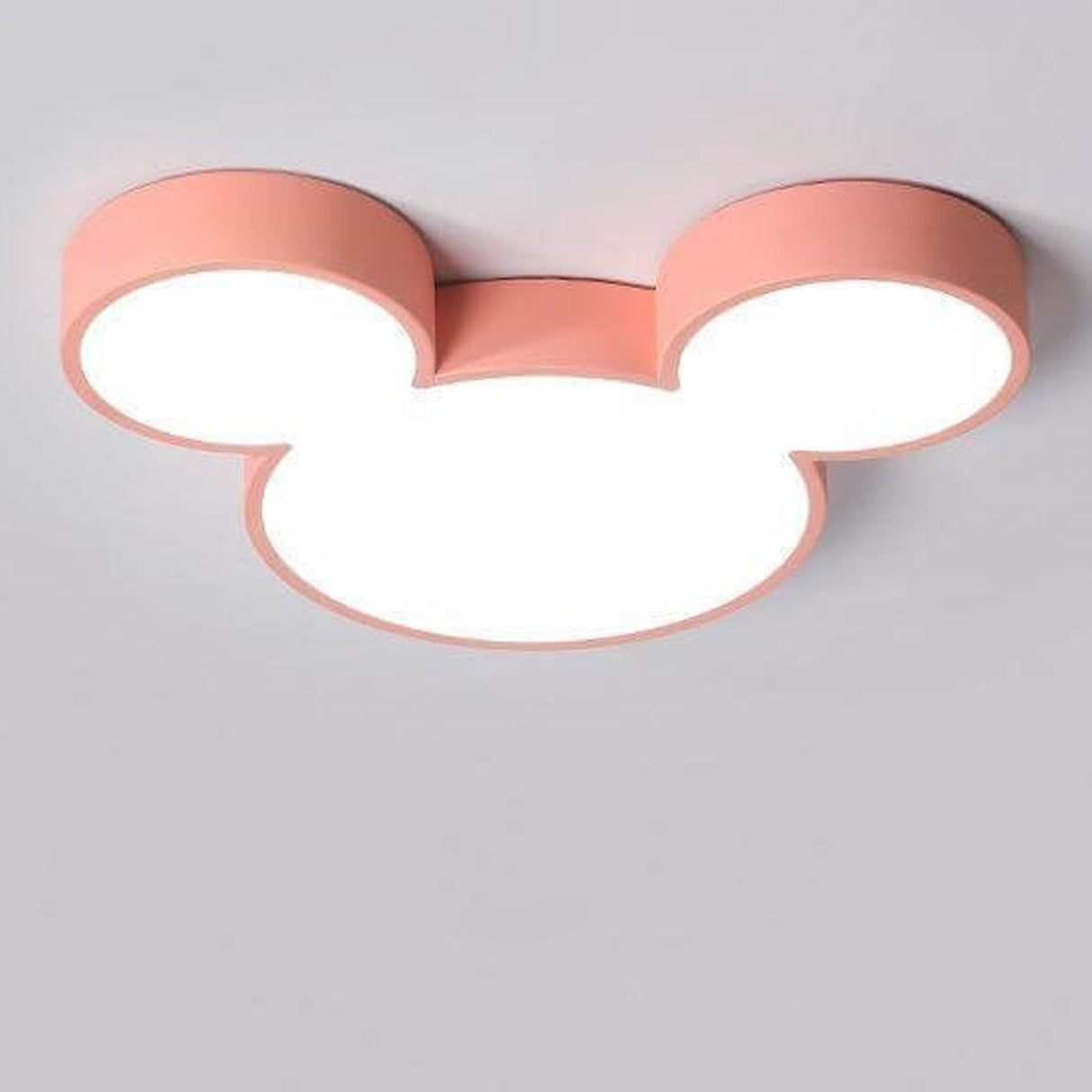 Whimsical Mouse Cartoon Slim LED Flush-Mount Ceiling Light