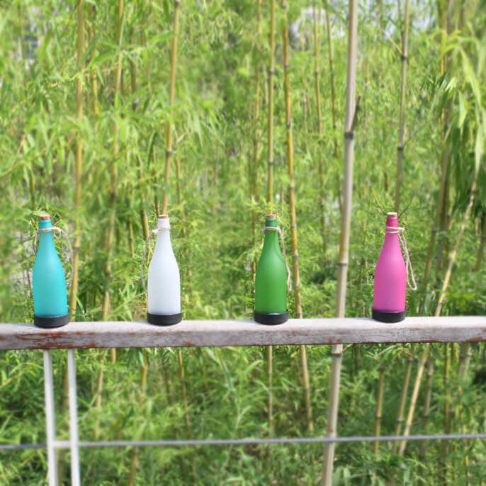 5-Pack Solar Wine Bottle LED Lights for Outdoor Decor - Hanging Lights
