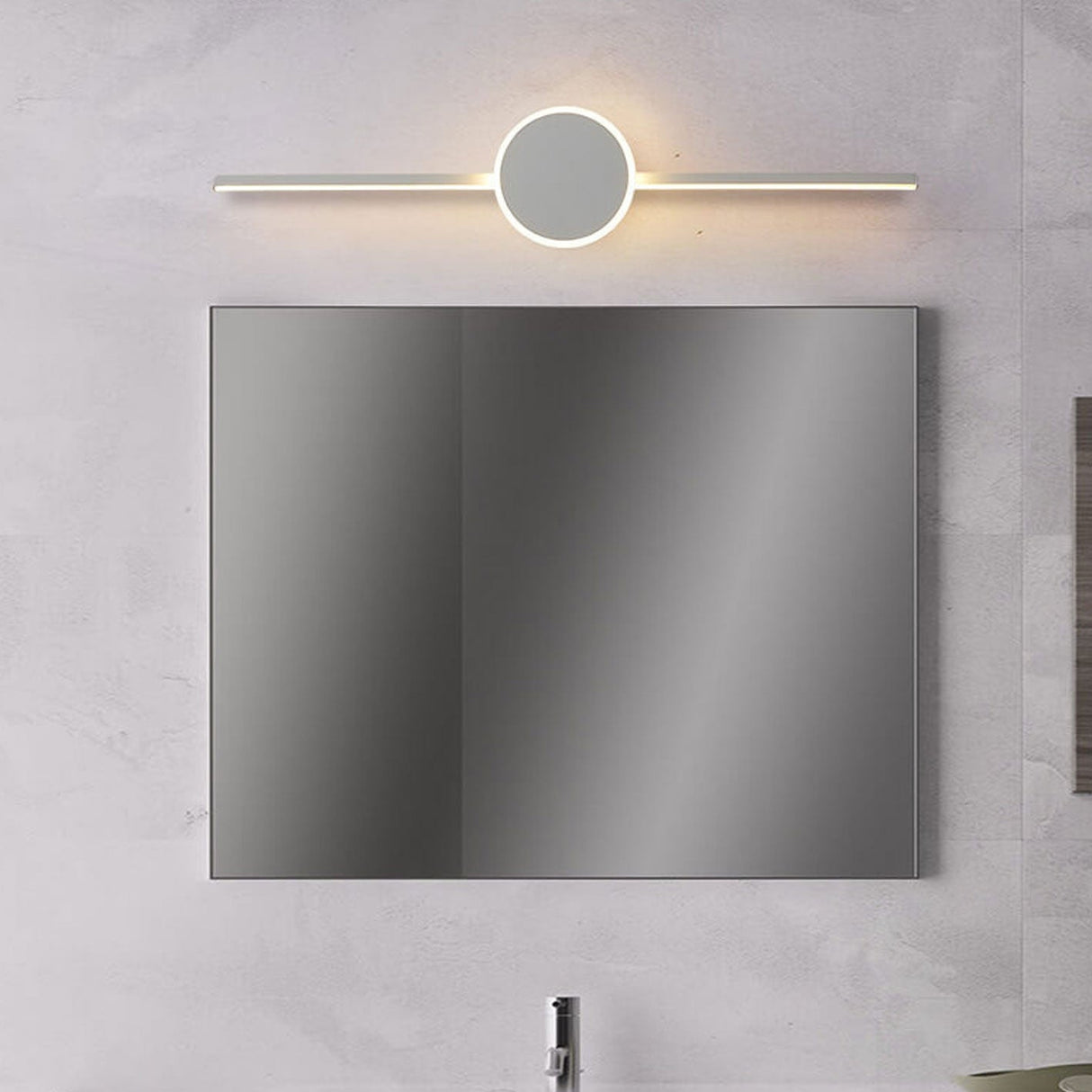 Nordic Minimalist Long-Disc LED Vanity Light Wall Sconce – Modern, Energy-Efficient Illumination