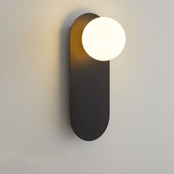 Nordic Minimalist Glass Ring Base Wall Sconce — 1-Light Modern Lamp