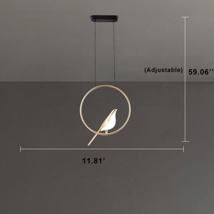 Nordic-Style Bird-Shaped Acrylic LED Chandelier - 1/3/6-Light Options