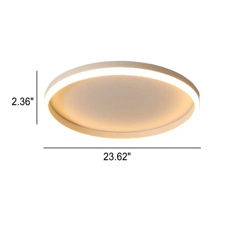 Nordic Minimalist Circular Ring LED Flush Mount Ceiling Light with Iron & Acrylic
