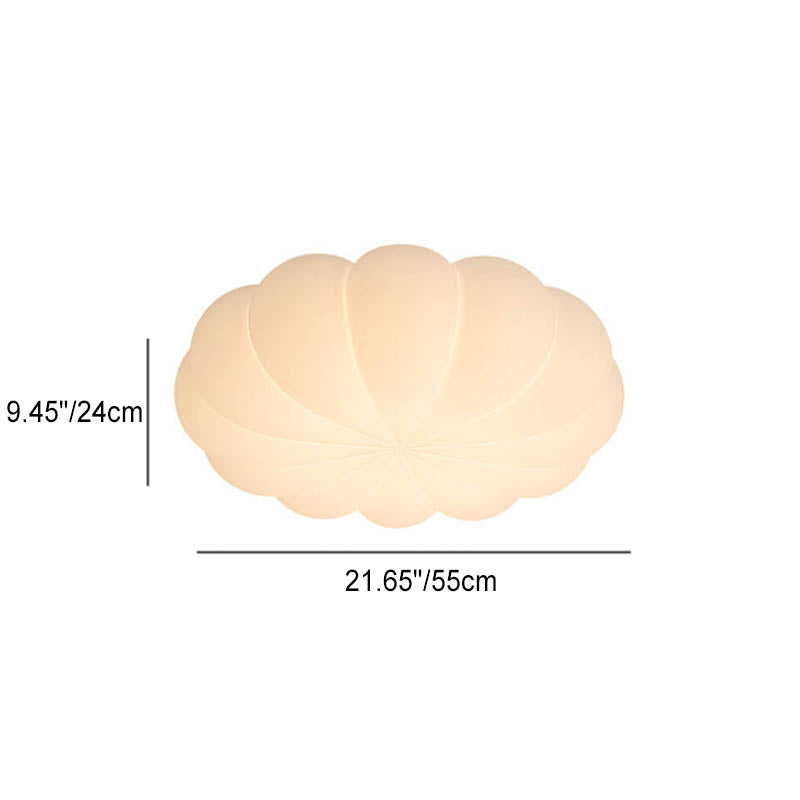 Nordic Contemporary Kids' Flower LED Flush Mount Ceiling Light with PE Shade for Bedroom