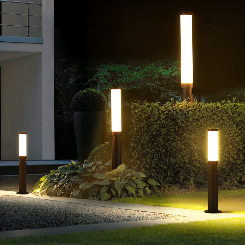 Lipstick-Inspired Modern Acrylic LED Outdoor Floor Lamp – Waterproof, Creative Lawn Lighting