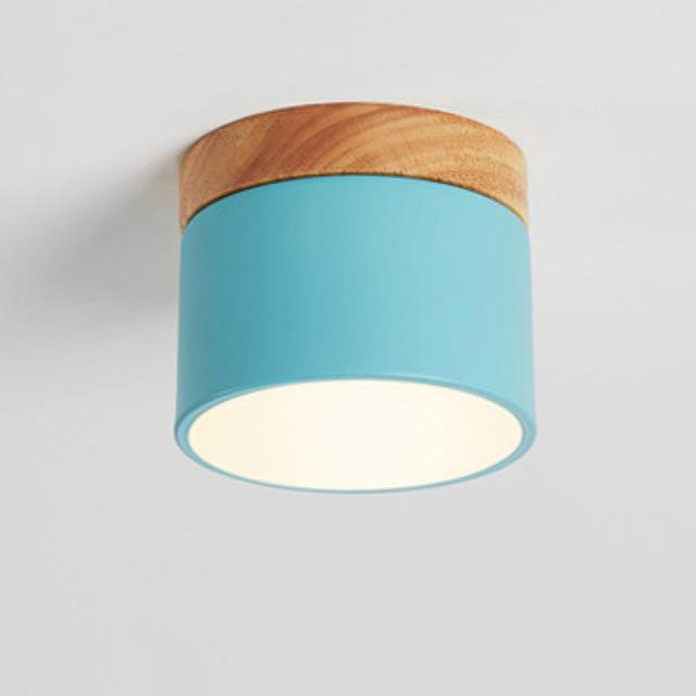 Chic Scandinavian Macaroon Solid Color LED Flush-Mount Ceiling Light
