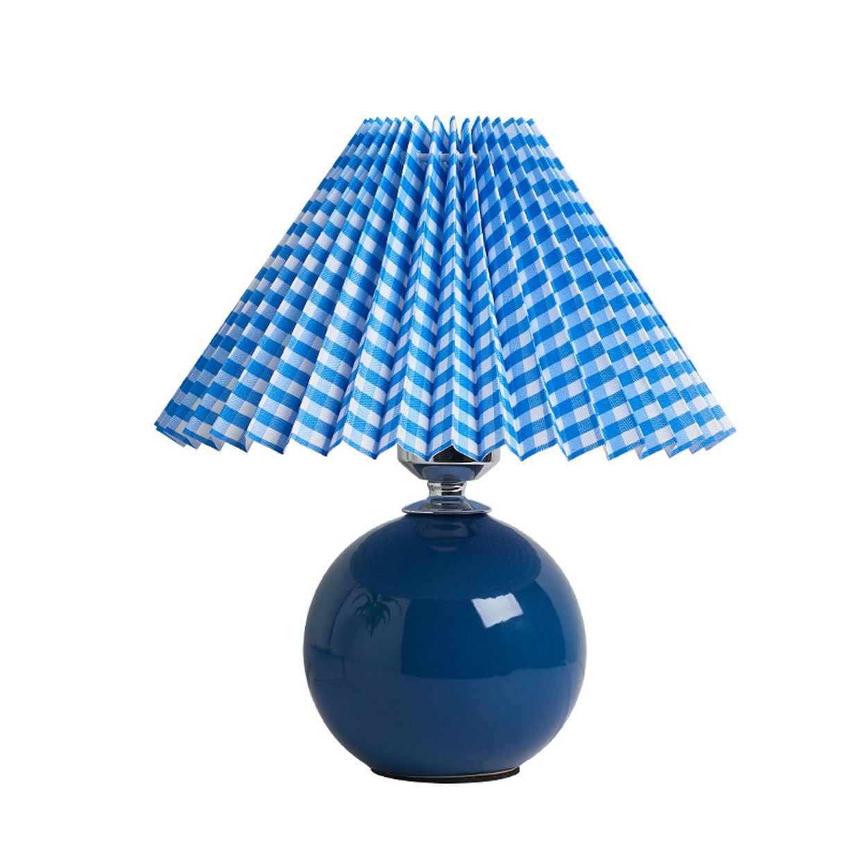 Sleek Nordic Minimalist Ceramic Pleated 1-Light Table Lamp