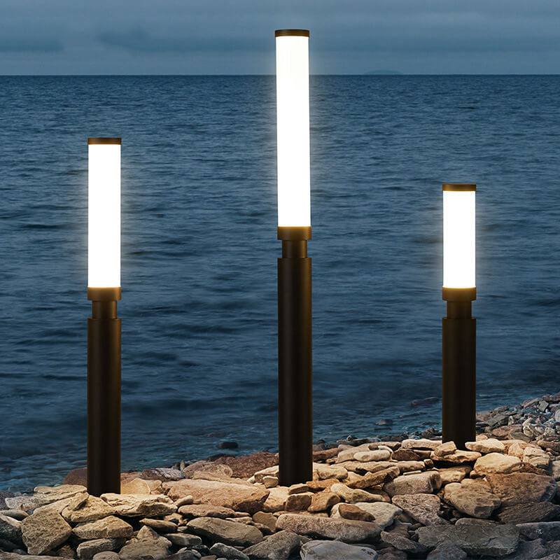 Lipstick-Inspired Modern Acrylic LED Outdoor Floor Lamp – Waterproof, Creative Lawn Lighting