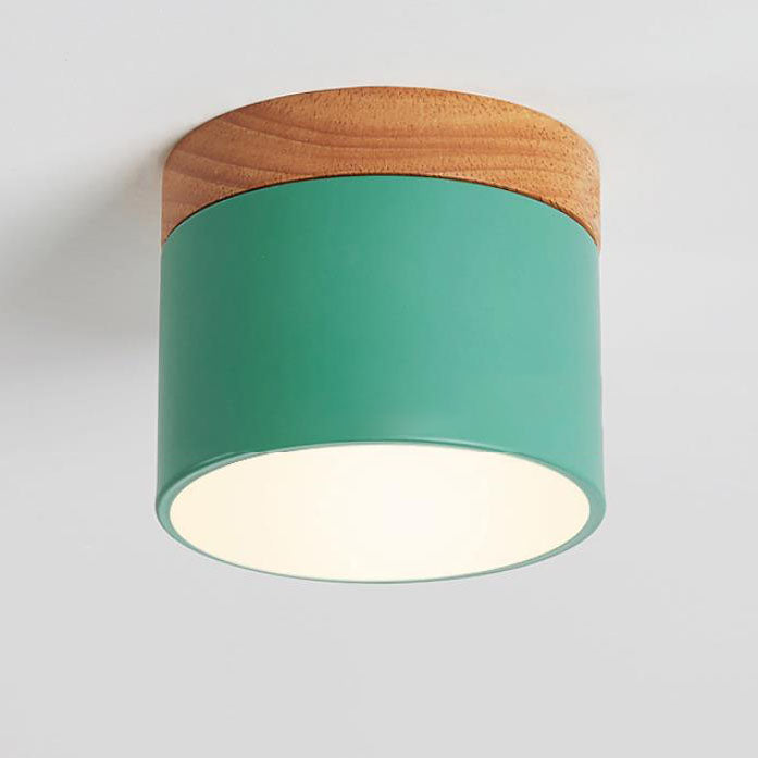 Chic Scandinavian Macaroon Solid Color LED Flush-Mount Ceiling Light