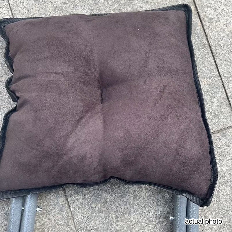 Modern Velvet and Cotton Folding Recliner with Metal Frame, Semi-Curved Backrest, Footrest and Storage Bag - Perfect for the Bedroom