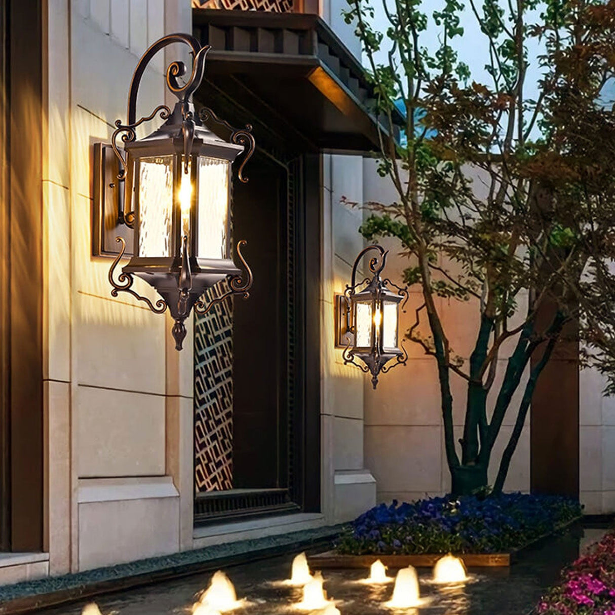 European Palace Outdoor Waterproof 1-Light Wall Sconce Lamp – Elegant Exterior Lighting