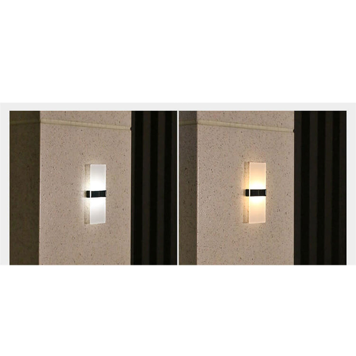 Courtyard Waterproof Acrylic LED Solar Wall Sconce Lamp - Modern Outdoor Lighting