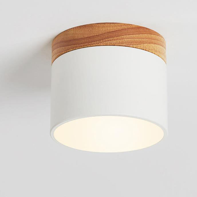 Chic Scandinavian Macaroon Solid Color LED Flush-Mount Ceiling Light
