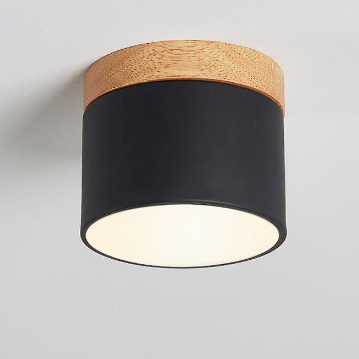 Chic Scandinavian Macaroon Solid Color LED Flush-Mount Ceiling Light