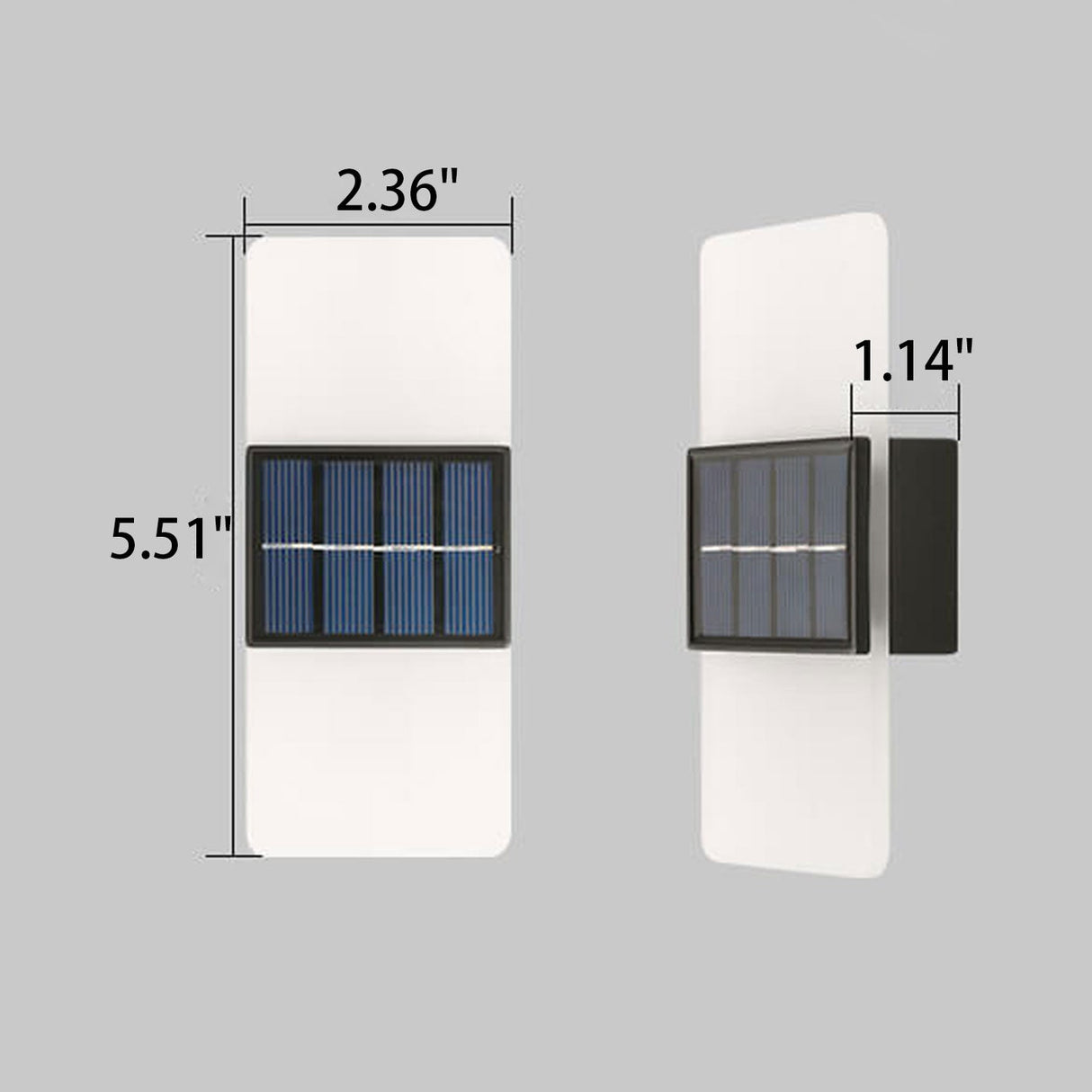 Courtyard Waterproof Acrylic LED Solar Wall Sconce Lamp - Modern Outdoor Lighting