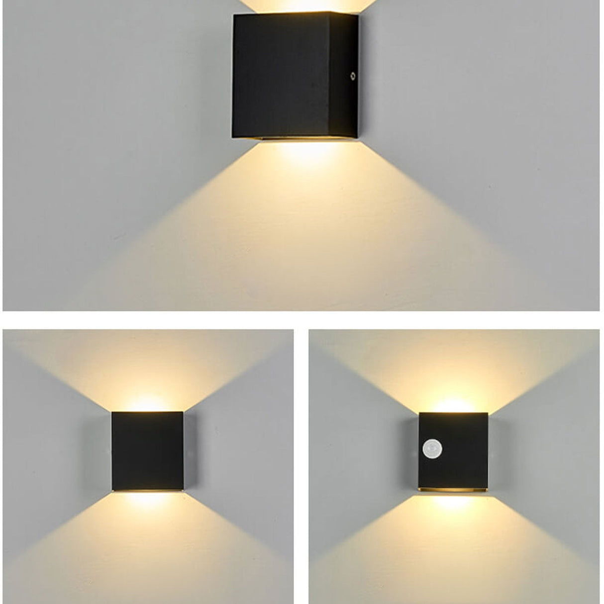 Contemporary Square LED Wall Sconce with Body Sensor – Modern Minimalist Lighting