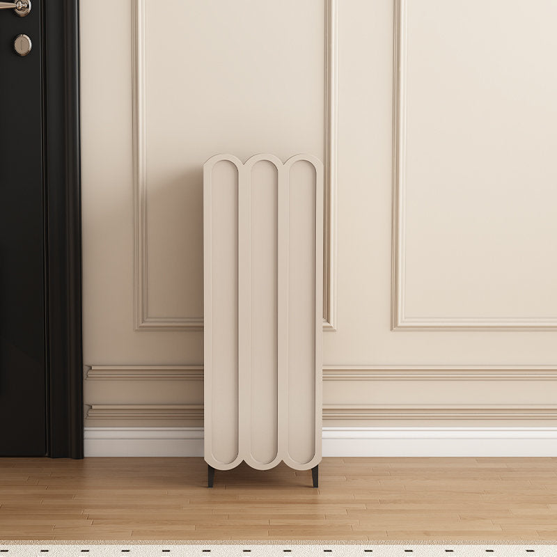 4-Tier Entryway Shoe Storage – Contemporary Scalloped-Edge Rectangular Metal Frame with Solid Wood Board, Eco-Friendly Design
