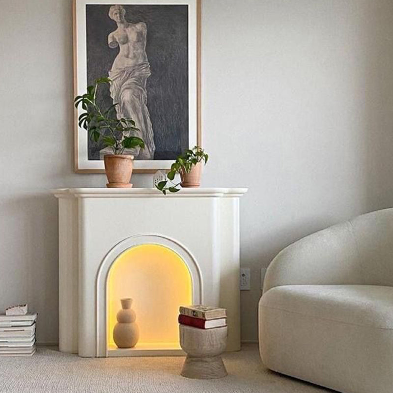 Contemporary Nordic-Arched MDF Console Table with 1-Tier Storage for Living Room