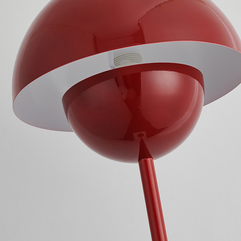 Contemporary Scandinavian Iron Floor Lamp with Mushroom Lampshade – Modern Standing Light for Living Room
