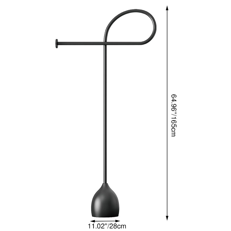 Sleek Modern Minimalist Carbon Steel Freestanding Hall Tree for Living Room & Bedroom